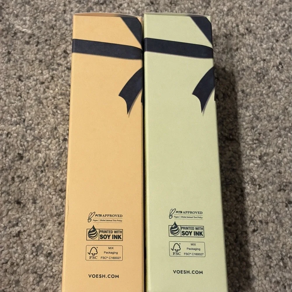 VOESH New York Vegan Lotion (2) Body Cream 3 oz Hydrating Green Tea & Tangerine